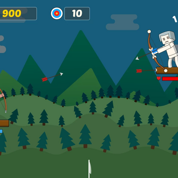 Прокачай лучника новичка из слабого нуба, до лучника профессионала, который поражает врагов каждой стрелой, одолей врагов, победи боссов, открой все достижения, стань топ 1 про лучником в мире.