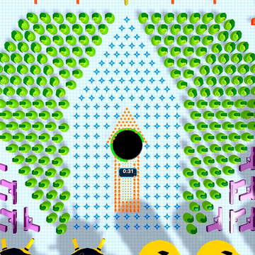  В игре Чёрная Дыра Атакует ваша задача проста – собрать максимум оружия с помощью черной дыры пока не вышло время. И не расслабляйся – чем больше ты соберешь, тем больше у тебя шансов в борьбе с боссом! Не подведи – победишь босса, спасешь мир!