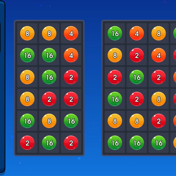 Захватывающая и увлекательная игра-головоломка, соединяй шарики с совпадающими номерами и расширяй цепочку большими числами.