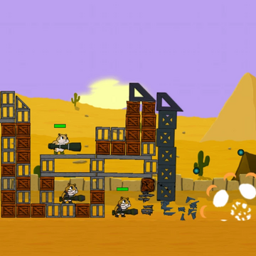 Пришло время возглавить банду боевых хомяков и обратить противника в бегство. Будет весело! Мультяшная онлайн-игра подарит дозу экшена: взрывайте, ломайте, крушите. Вступайте в бой прямо сейчас бесплатно и без регистрации! 