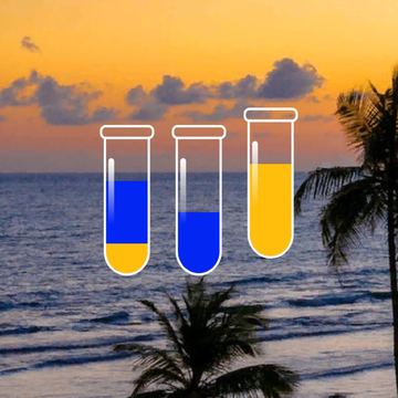 Логическая игра, в которой нужно сортировать цветную жидкость в колбочках так, чтобы каждый цвет оказался в отдельной емкости