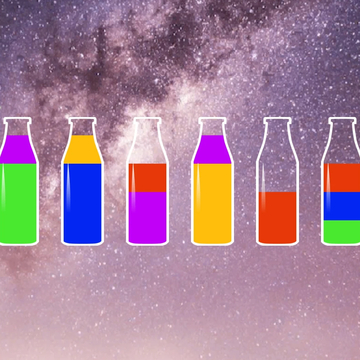 Логическая игра, в которой нужно сортировать цветную жидкость в колбочках так, чтобы каждый цвет оказался в отдельной емкости