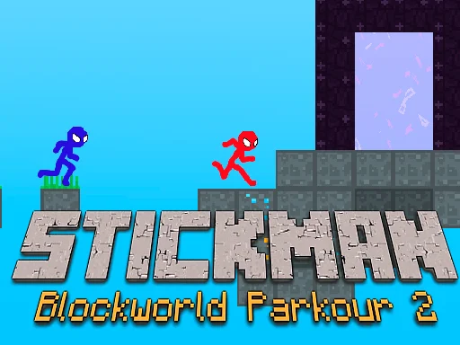 Stickman Blockworld Parkour 2 на Пикабу Игры