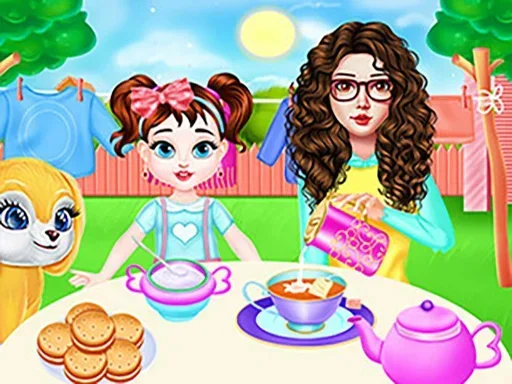 Мама и Тейлор Стирают Одежду на Пикабу Игры