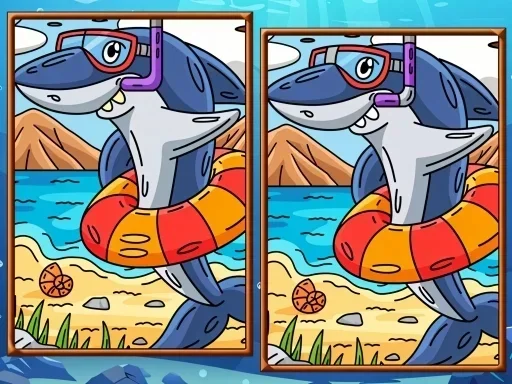 Морские обитатели: найди отличия на Пикабу Игры