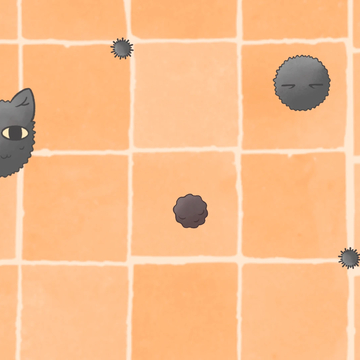Dusty Cat — казуальная игра с милой графикой. Пройдите путь от крошечной пылинки до очаровательного пушистого кота!