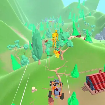 Газ в пол и вперед спуск с горы вниз! Разбивайте тачки, ломайте здания, краш тест автомобилю, наблюдайте за полетом! Покупайте больше крутых машин и отправьте манекен в полет! Проверьте насколько крепки кости манекена. Лети вниз на быстрой скорости!