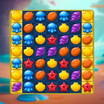 Погружайтесь в загадочный мир подводных приключений с игрой "Тайна морей - Затерянные сокровища: Три в ряд"