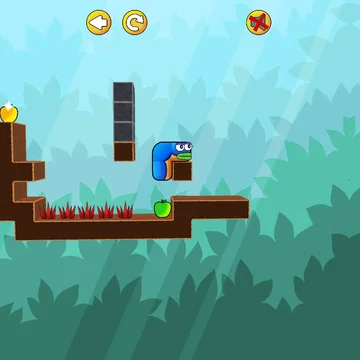 В этой увлекательной платформерной головоломке вам предстоит провести червяка к заветному золотому яблоку, преодолевая хитрые препятствия и опасные пропасти. Главный секрет успеха - контроль над длиной вашего червяка.