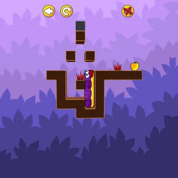 В этой увлекательной платформерной головоломке вам предстоит провести червяка к заветному золотому яблоку, преодолевая хитрые препятствия и опасные пропасти. Главный секрет успеха - контроль над длиной вашего червяка.