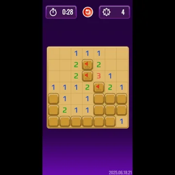 Классический Сапёр на поле 10 х 10 клеток и с тёмной темой.