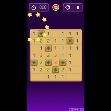 Классический Сапёр на поле 10 х 10 клеток и с тёмной темой.