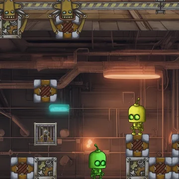 Стимпанк сортировка в духе Stack Attack. Головоломка для игры вдвоем.