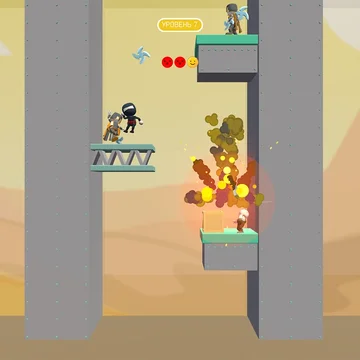 Прыгайте по стенам, метайте ножи и телепортируйтесь к врагам ⚔️! Станьте ниндзя-убийцей, решая стелс-головоломки и используя смертоносное оружие 💥. Пройдите путь мастера телепортов и уничтожайте врагов одним ударом! ⚡