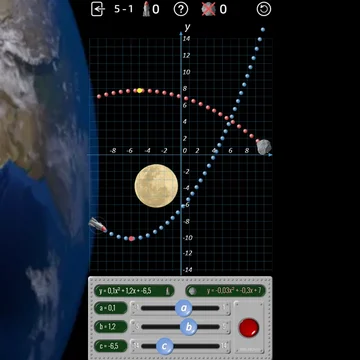 Сбивай астероиды, угрожающие Земле с помощью квадратных уравнений.