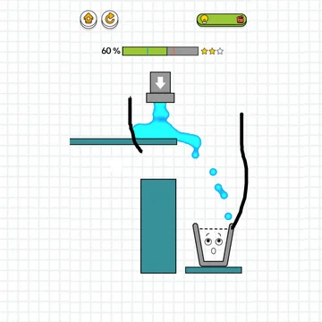 Нарисуйте линии, чтобы направить воду в счастливый стакан в этой веселой физической головоломке! Думайте, рисуйте и наполняйте в Happy Glass 2: Draw to Fill.