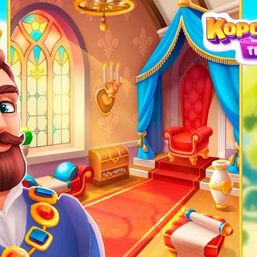 Три-в-ряд игра с возможностью украшения замка.