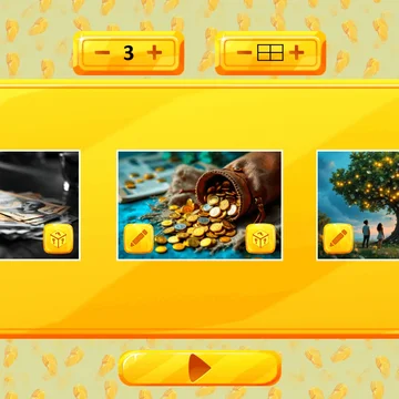 Развивай логику с игрой "Микс пазл: Деньги"! Собирай картинки, перемещая блоки, и учись разбираться в мире финансов с увлекательными задачами.