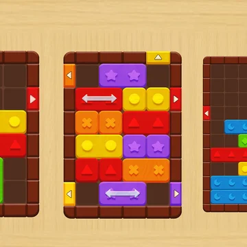 Перемещайте деревянные блоки и направляйте их в ворота, соответствующие их цвету! Это спокойная и расслабляющая головоломка без таймеров и ограничений — играйте в комфортном темпе.