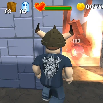 Погрузись в лабиринты Бомбермена в полном 3D! Атакуй привидения, взрывай лутбоксы, собирай бонусы, монеты и покупай на них апгрейды!