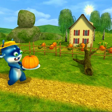 Папа Бузя несёт домой добро! Кормит детишек, носит книги, делает запасы и строит домик.