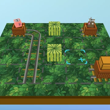 Расслабляющая игра-головоломка о регулировке железнодорожного движения с развитием базы своего торговца и путешествию по миру