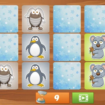 «Найдите одинаковые пары» – бесплатная, яркая и увлекательная детская игра, которая поможет развить внимание и память малышей. В игре представлены разнообразные картинки, задача игрока – найти парные изображения, соединяя их в пары.