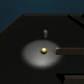 Не заходи в эту игру ночью, потому что в этой игре тебя ждут самые жуткие скримеры во время прохождения лабиринта, играя за мячик. Но если ты решил зайти, то тебя ждет много уровней, головоломок и, конечно же, скримеров. Собирай ключи, Открывай двери!