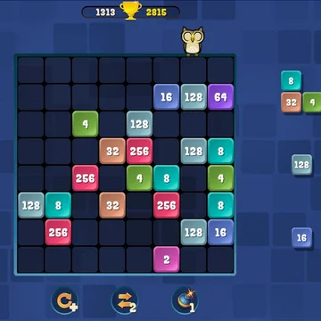 Пазл 2048 Слияние блоков: играй в два режима — «Шестиугольник» и «Классика». Сливай числа, соревнуйся в таблице лидеров!