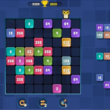 Пазл 2048 Слияние блоков: играй в два режима — «Шестиугольник» и «Классика». Сливай числа, соревнуйся в таблице лидеров!