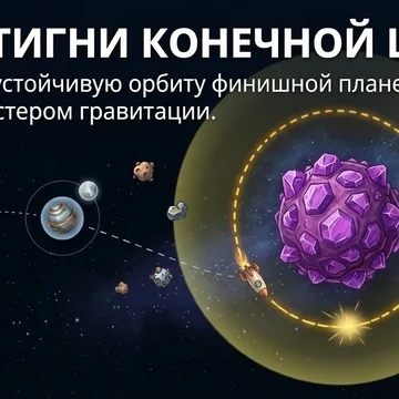 Запусти корабль и выйди на орбиту - физическая головоломка (скриншот 5)