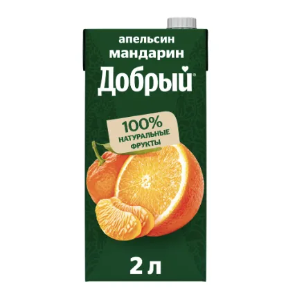 Напиток сокосодержащий ДОБРЫЙ Апельсин, мандарин, 2л